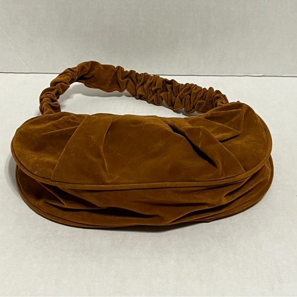 Cute fun suede brown hand bag - Picture 2 of 5